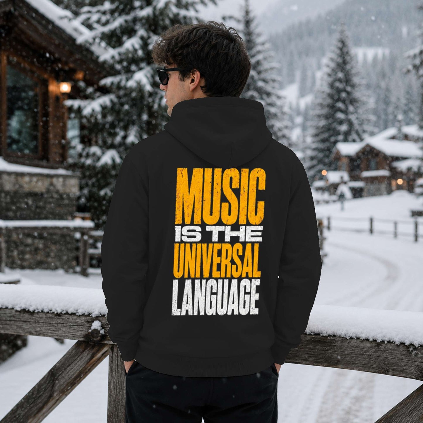 WNR Pocket Logo Music is Universal Heavy Hoodie